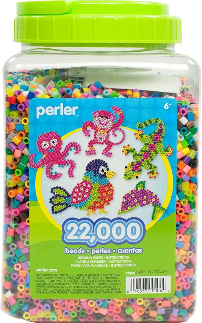Perler MultiMix Fuse Beads Jar, Assorted Colors, Pack of