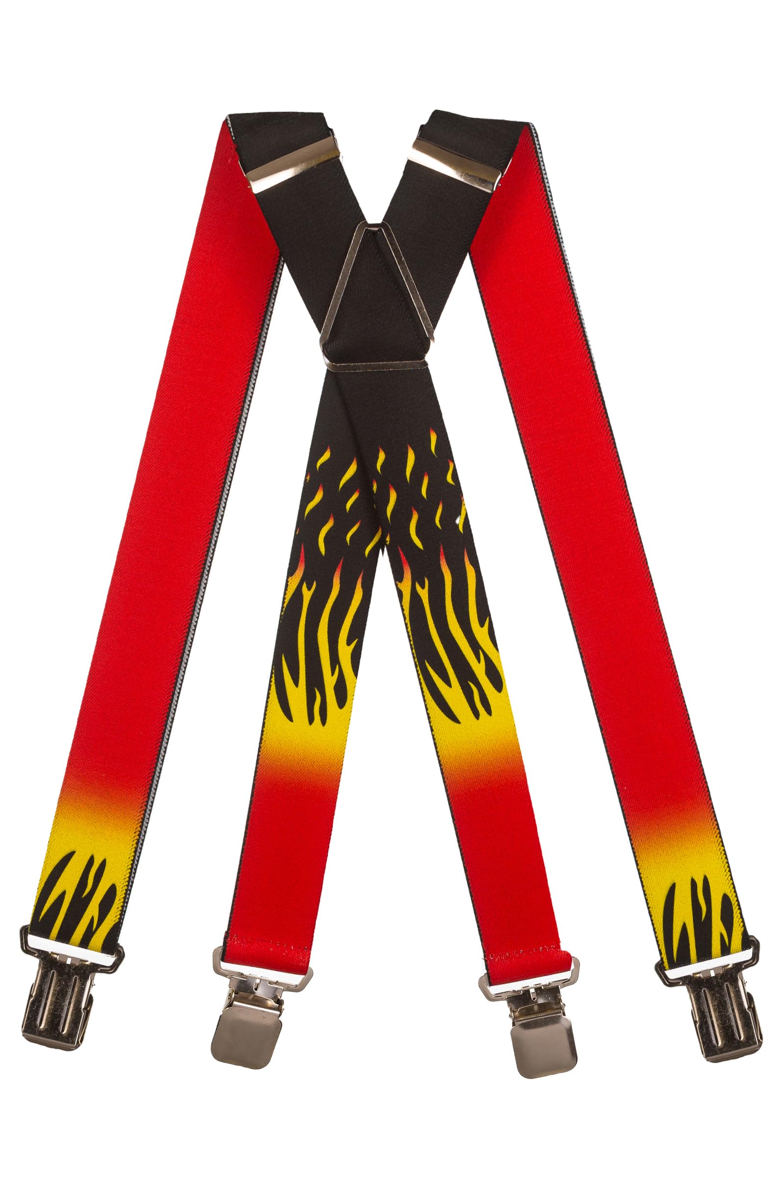Olata Heavy Duty Fire Pattern Braces/Suspenders - 4cm. X-Shape (Adjustable Centre)