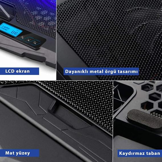 JUO C1 Led Screen Notebook Cooler Black