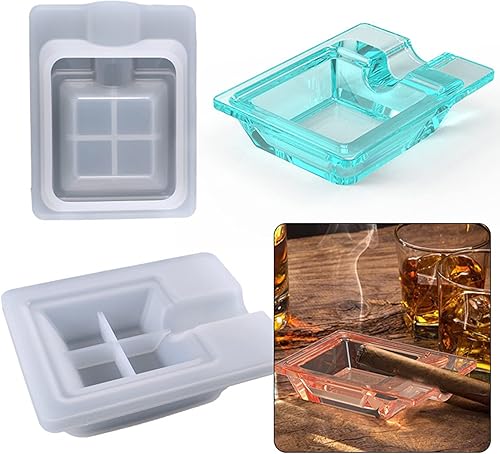Miniatura 4 de awcnilacav Molde de resina epoxi para cenicero de cigarros, hecho a mano, bandeja de ceniza, molde de silicona, manualidades, molde de bricolaje