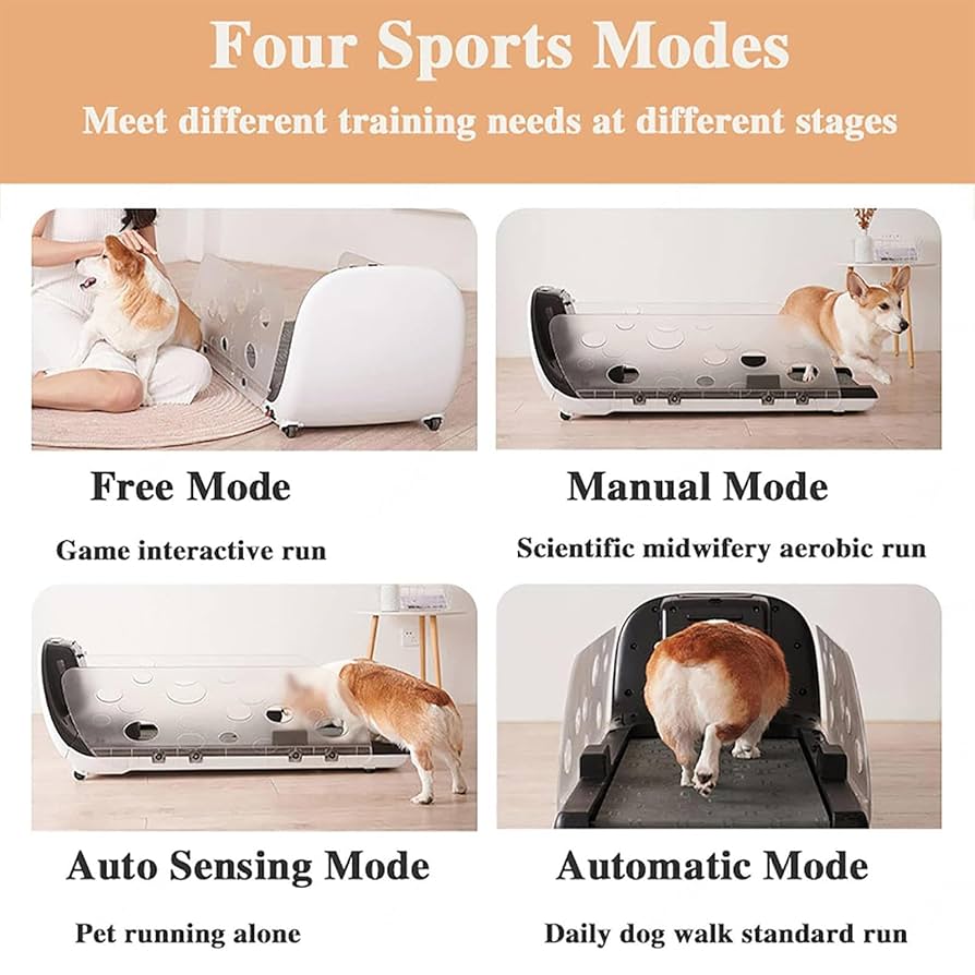 Amazon.co.jp: 犬用トレッドミル、安全柵付きペットランニング