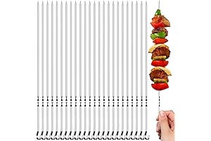 Oligei 24 PCS Metal Skewers for Effortless Grilling