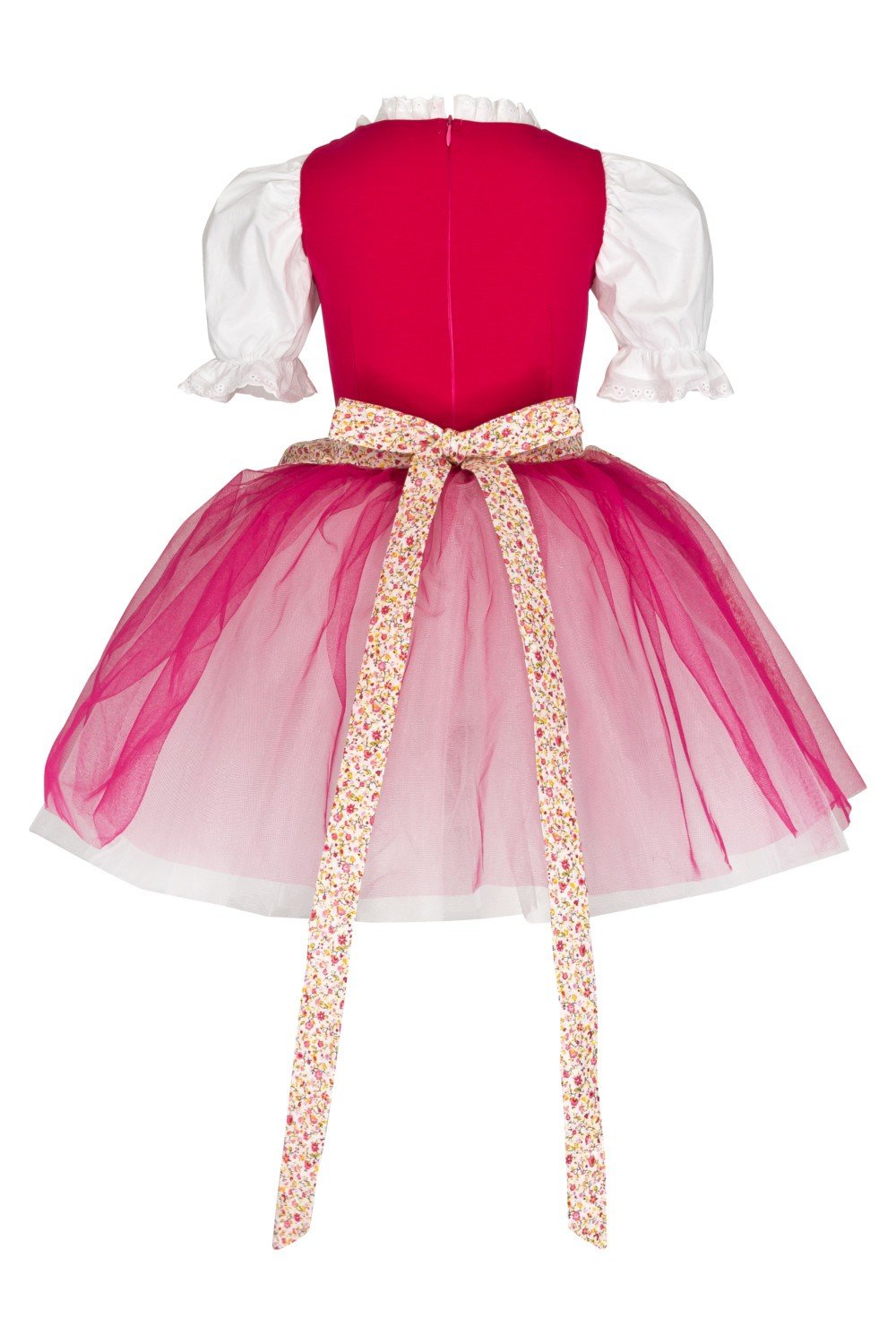tanzmuster Kinder Trachtenkleid/Dirndl Tutu Ballerina mit Tüllrock und Schürze (2-teilig) - Zauberhaftes Tüllkleid für kleine Ballerinas.