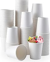 TVTOPVALUE 600 Pack 5oz Disposable White Paper Cups - Leak-Proof Bathroom Mouthwash Cups for Home, Office, School