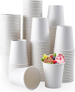 TVTOPVALUE 600 Pack 5oz Disposable White Paper Cups - Leak-Proof Bathroom Mouthwash Cups for Home, Office, School