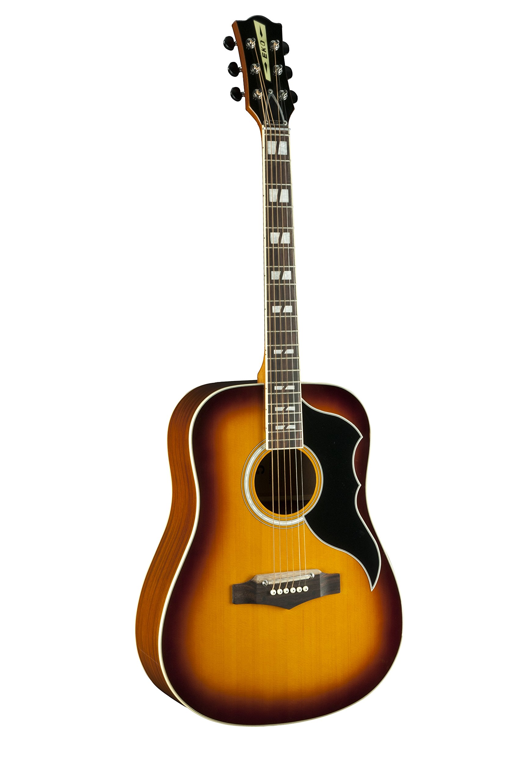 EKO GUITARS Ranger VI VR Eq Chitarra Acustica Elettrificata Serie Vintage Reissue Top in Abete Fasce e Fondo in Mogano Manico in Mogano Tastiera in South American Roupanà Colore Honey Burst