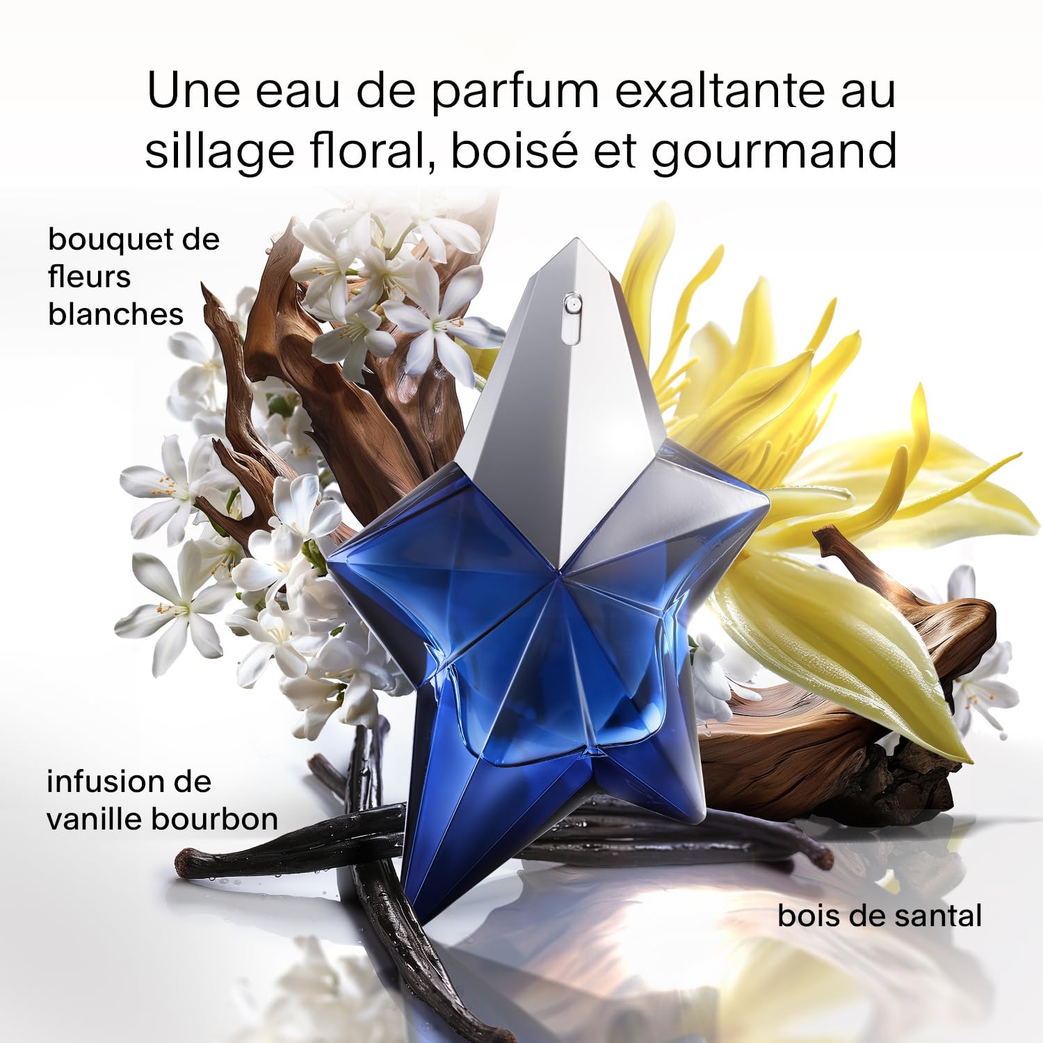 MUGLER ANGEL ELIXIR Eau de Parfum Rechargeable, Parfum pour Femme Boisé Floral, Parfum Féminin