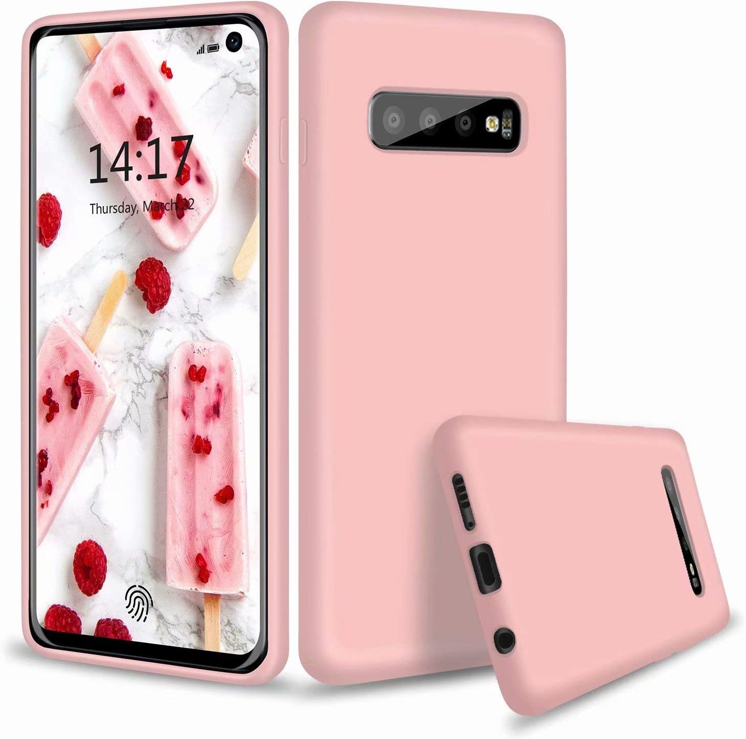 MUTOUREN Samsung Galaxy S10+/S10 Plus Case - TPU Mobile Phone Case - Ultra Thin TPU Silicone Flexible Cover Protective Soft Gel Bumper Case (Pink)