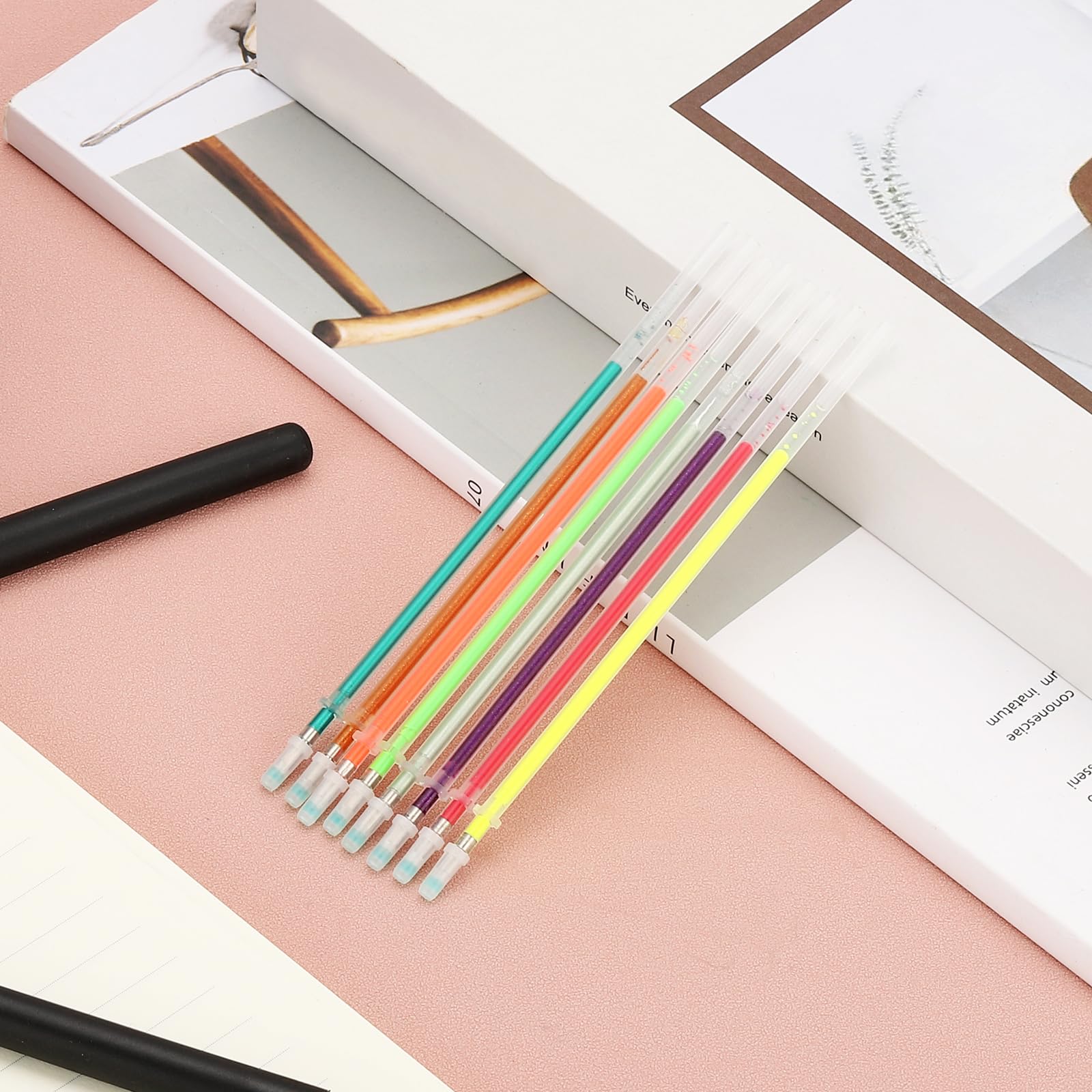 120 Ricariche Per Penna A Gel Artistica PATIKIL | Punta Fine 0,8mm Colori Brillanti, Fluorescenti, Metallici | Per Disegno E Scrapbooking