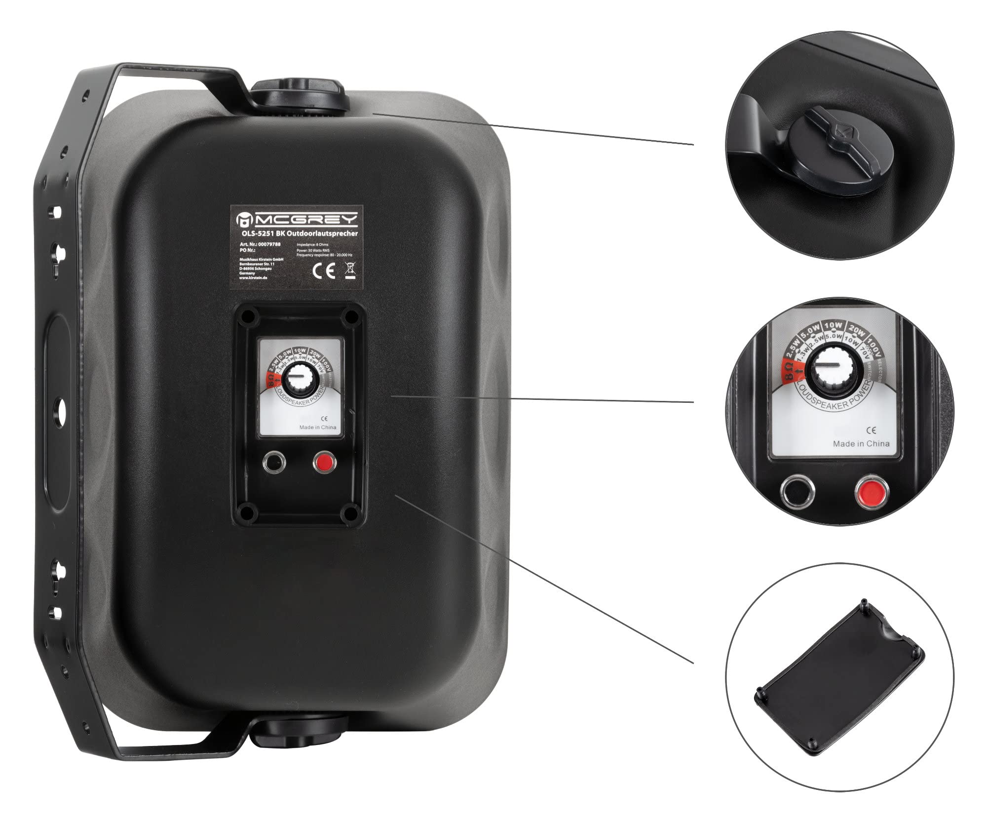 Pronomic SSP-1100 GR Outdoor Luidsprekers Tuinluidsprekers 50 Watt 4x Set
