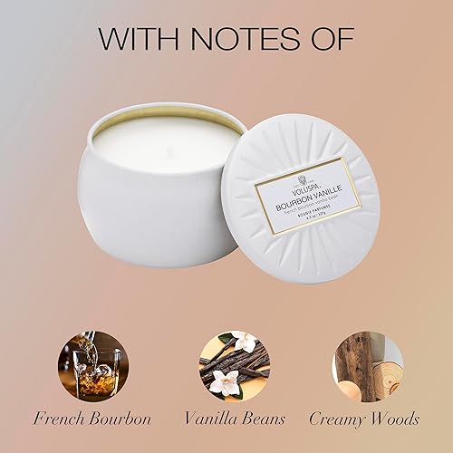 Miniatura 3 de Voluspa Vermeil Mini vela en lata Francés Bourbon Vanille