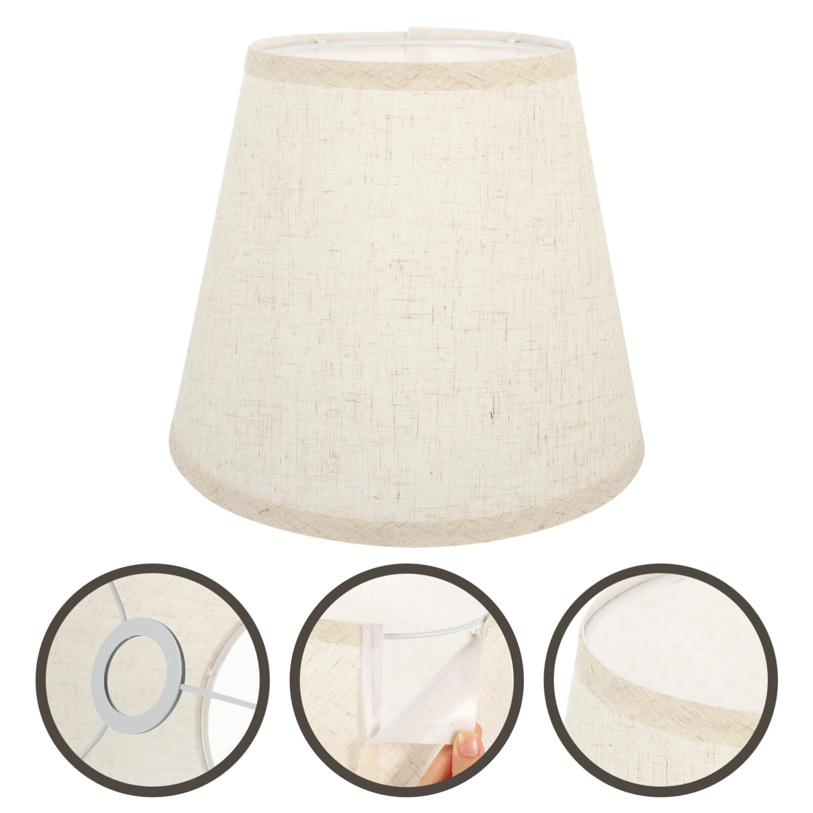 LIFKOME Lino pantalla de diseño 8.3 pulgadas reemplazo pantalla para lámpara de mesa E14 dormitorio sala de estar luz decorativa
