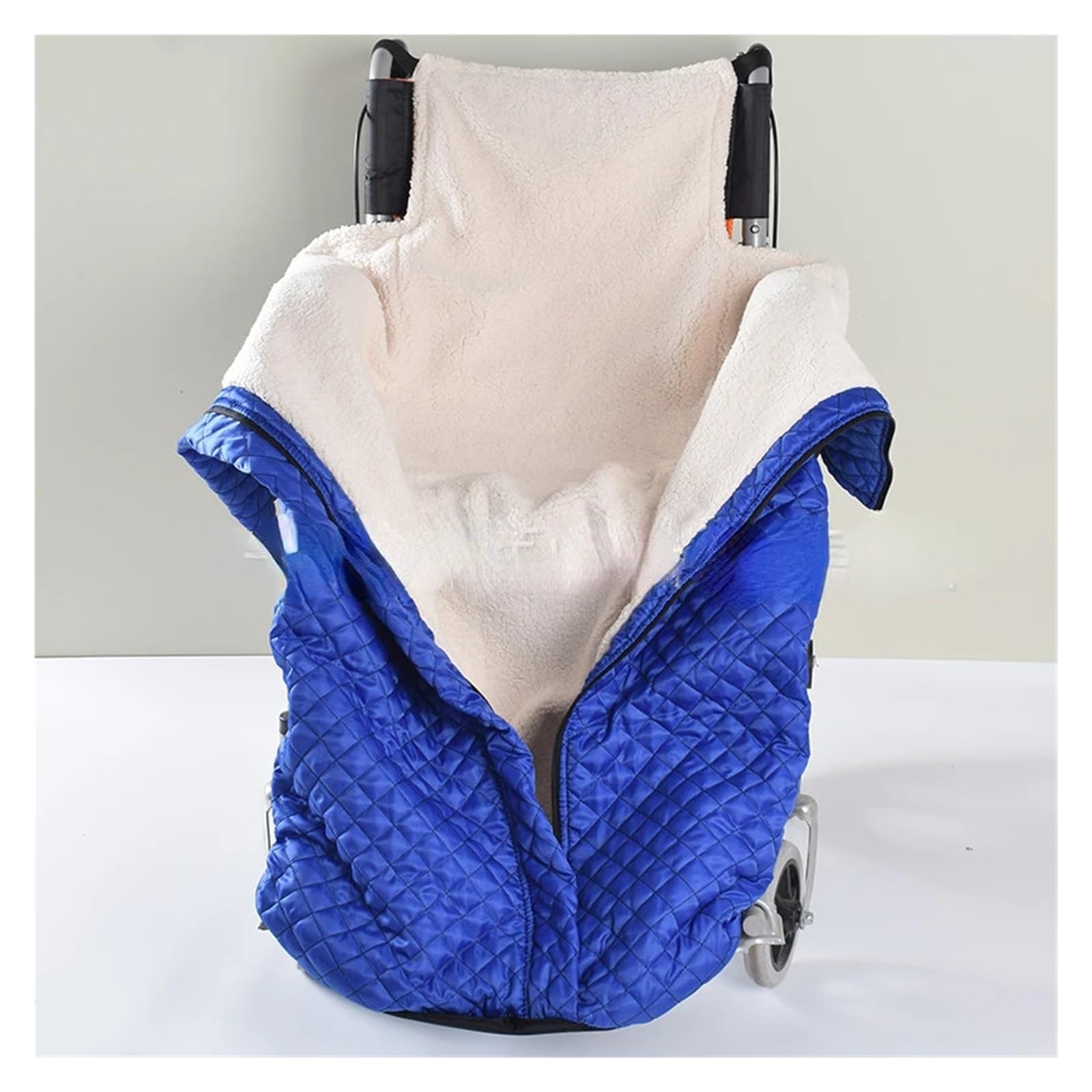 Manta Silla de Ruedas Manta cálida for Silla de Ruedas, Impermeable, Forrada Felpa, Gruesa, for Ancianos, Pacientes, con Cremallera, 1 Uds(Red)