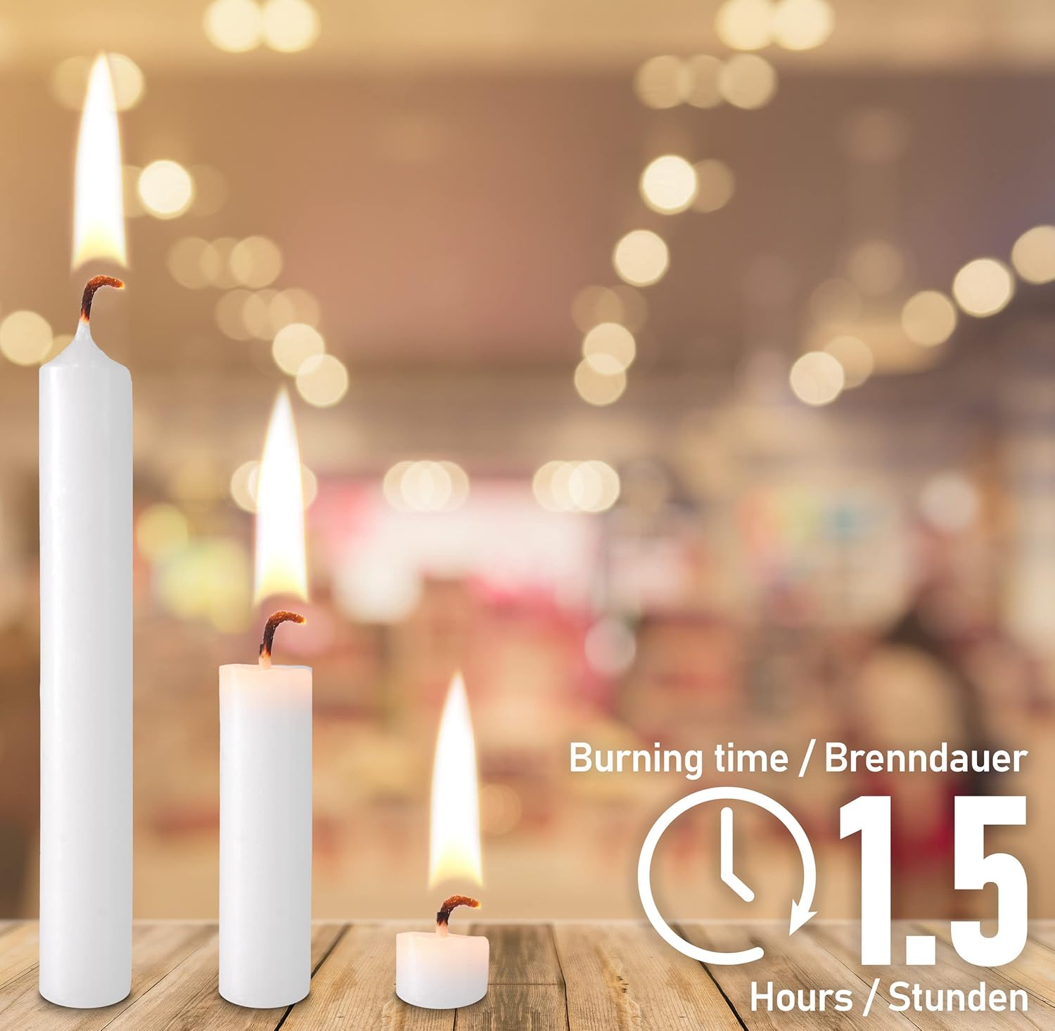 BRUBAKER Mini Taper Candles 100 pcs - White - 3.75 x 0.5 Inches Unscented Candles for Rituals, Spells, Witchcraft, Wedding, Home Decor and Party