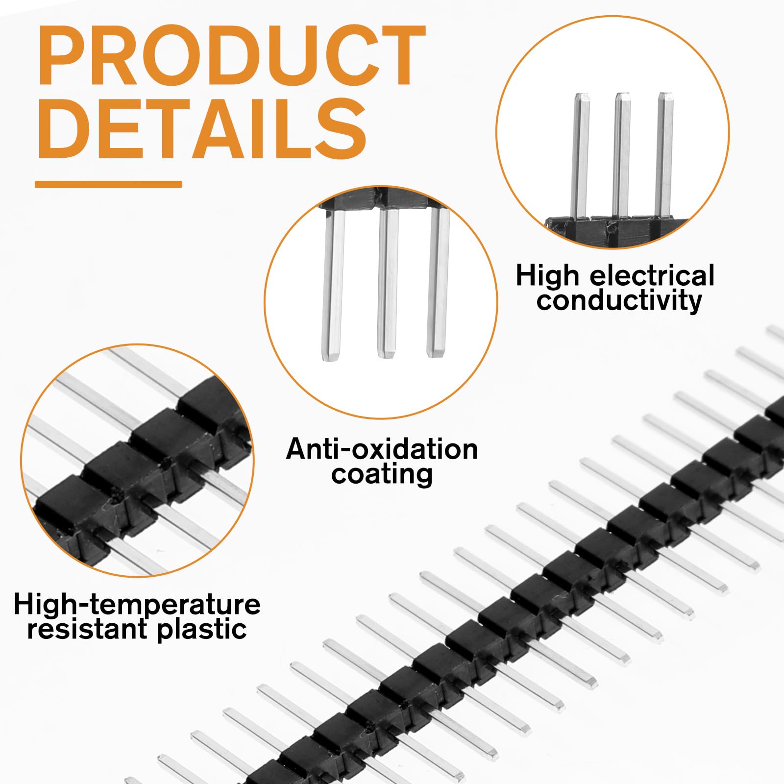 20 pezzi 2,54 mm Breakaway scheda 40 pin intestazione maschio e femmina pin intestazione PCB soldering pin per scheda forata