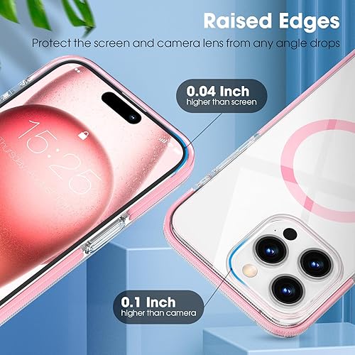 Miniatura 5 de MATEPROX Fundas magnéticas transparentes para iPhone 15 Pro, compatibles con MagSafe, transparente, a prueba de golpes, delgada, a prueba de golpes,