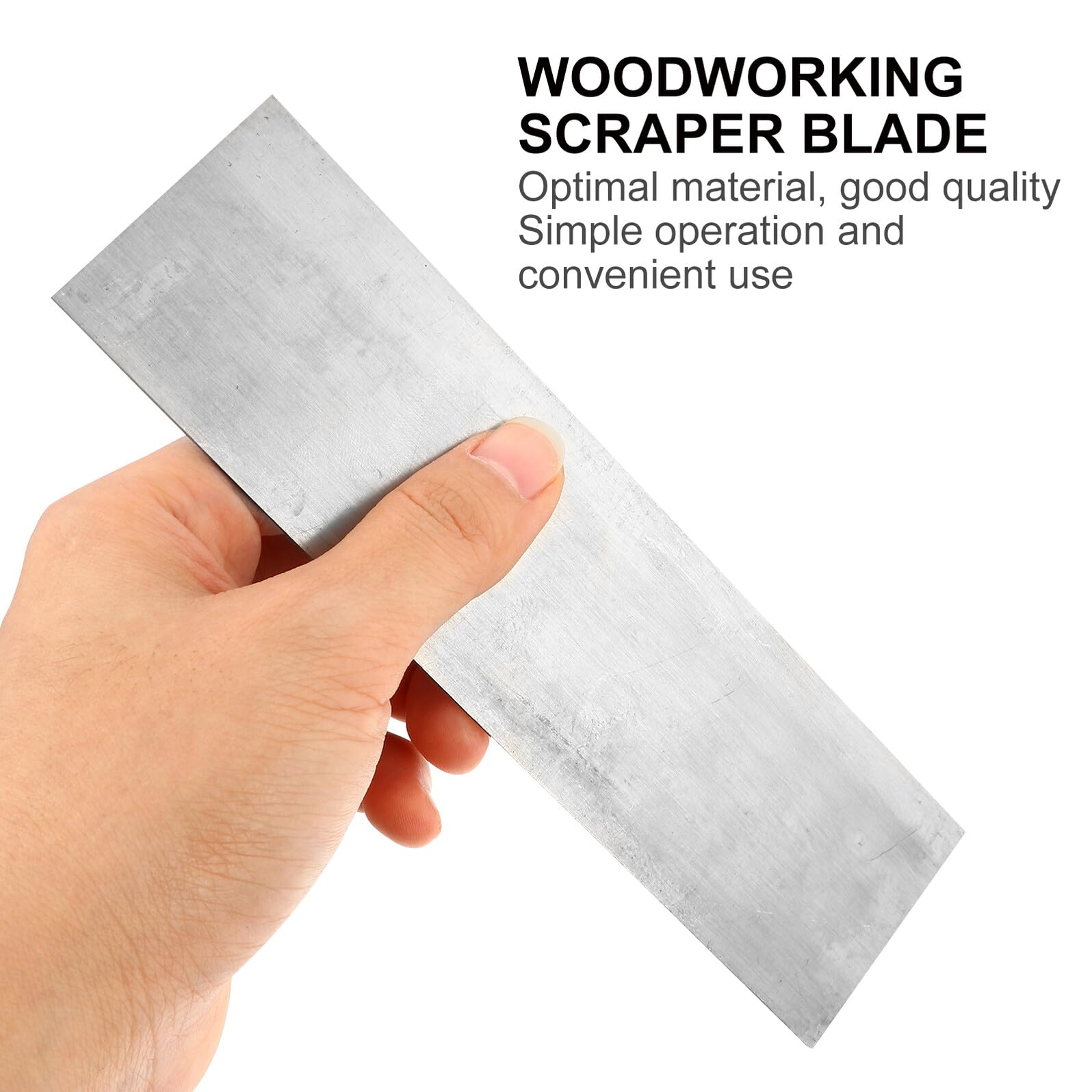 Ipetboom Lot de 5 Grattoirs à Bois en Acier Manganèse Haute Résistance Lames Incurvées de 1 à 5 CM Outils de Ponçage pour Meubles et Travaux de Menuiserie