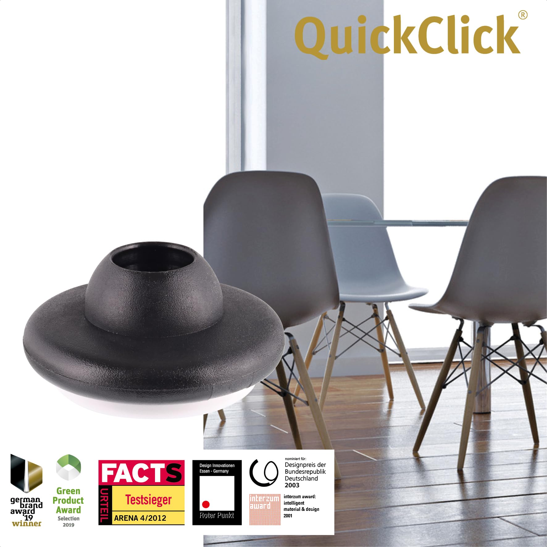 WAGNER QuickClick® Meubelglijders omkeerbaar wolvilt kunststof