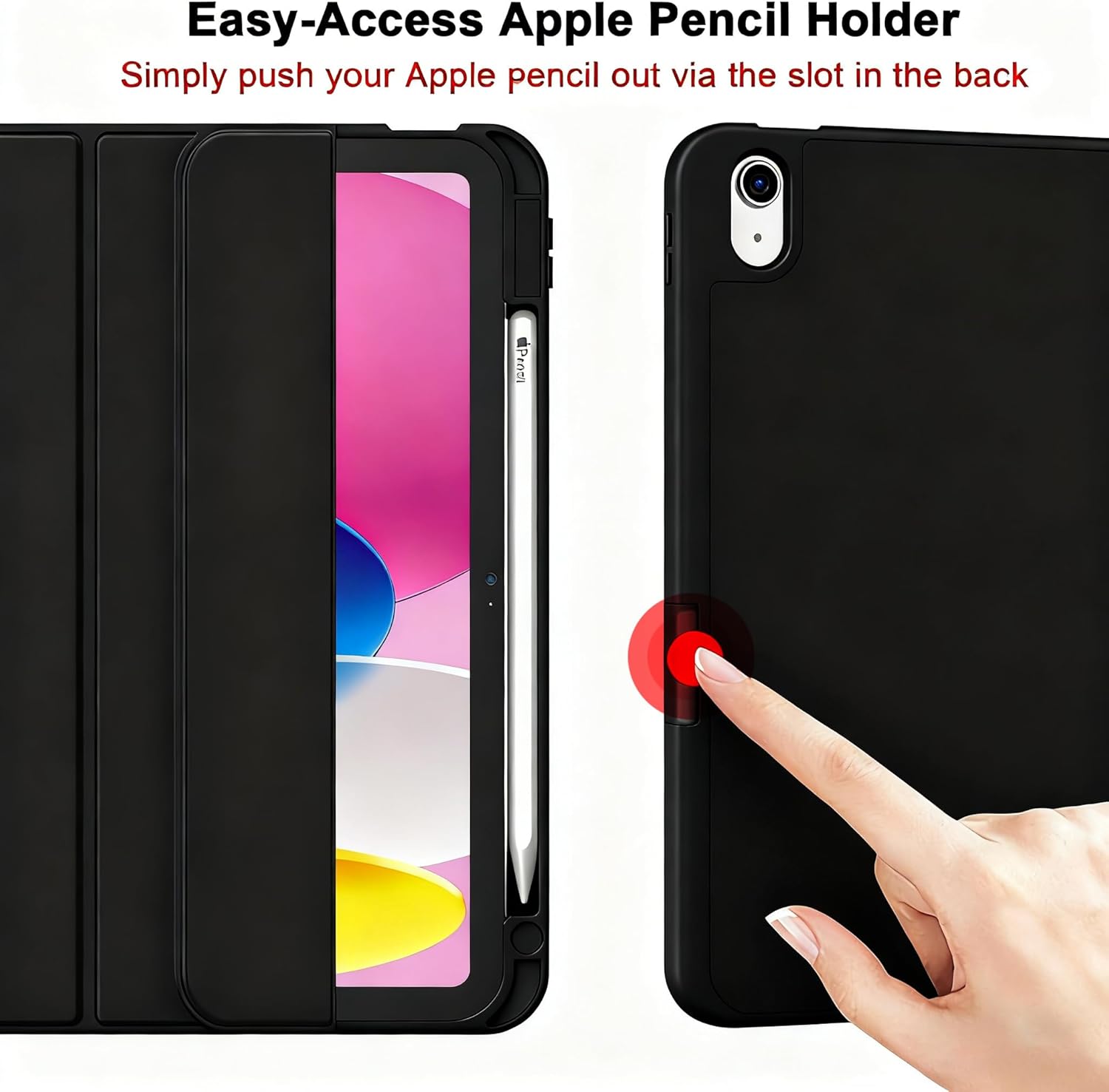 PLENTY MORE Tablet Case/Stand Compatible with iPad 11 [2025] [Matte Black] [Goldie from HelmeTeam]