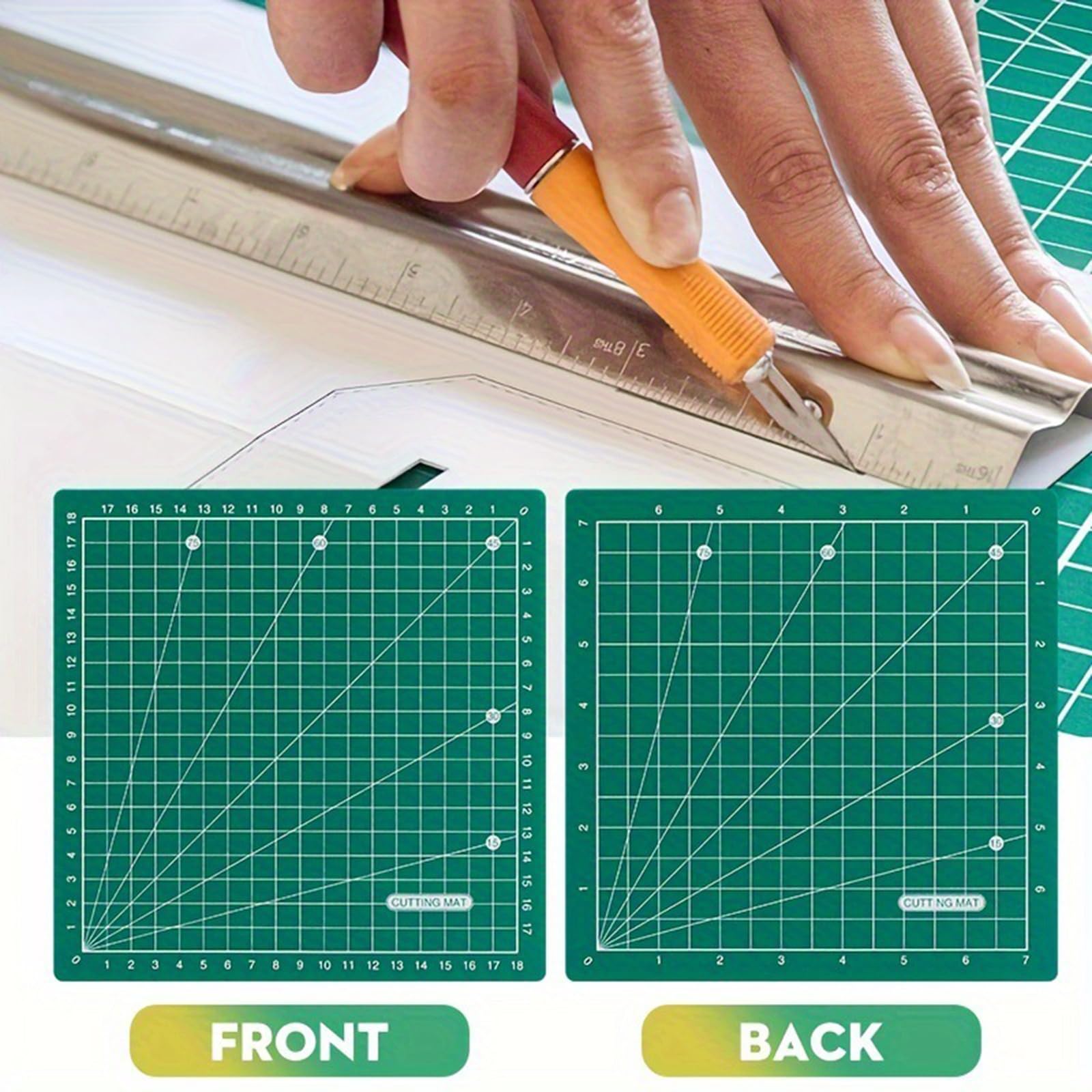 Nawwgy Multipurpose Cutting Mat Double Sided Craft Cutting Mat Gridded Rotating Cutting Board Mat for Sewing, Quilting Project Double Sided Cutting mat Cutting mat Engraving Board