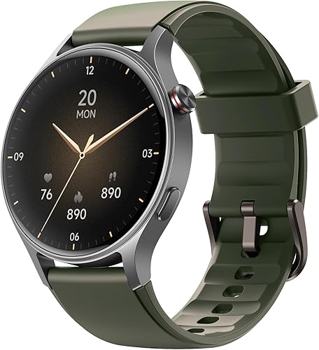 Fitpolo Smart Watch for Men Women,1.3" AMOLED Touchscreen Fitness Tracker, Make/Answer Calls, Heart Rate SpO2 Monitor, IP68 Waterproof, Sleep & Activity Tracking Smartwatch for Android Phones iPhone