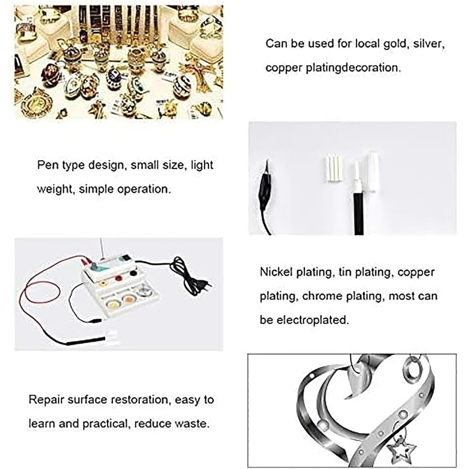 Solution De Placage De Bijoux Or Rose 24K, Platine De Galvanoplastie