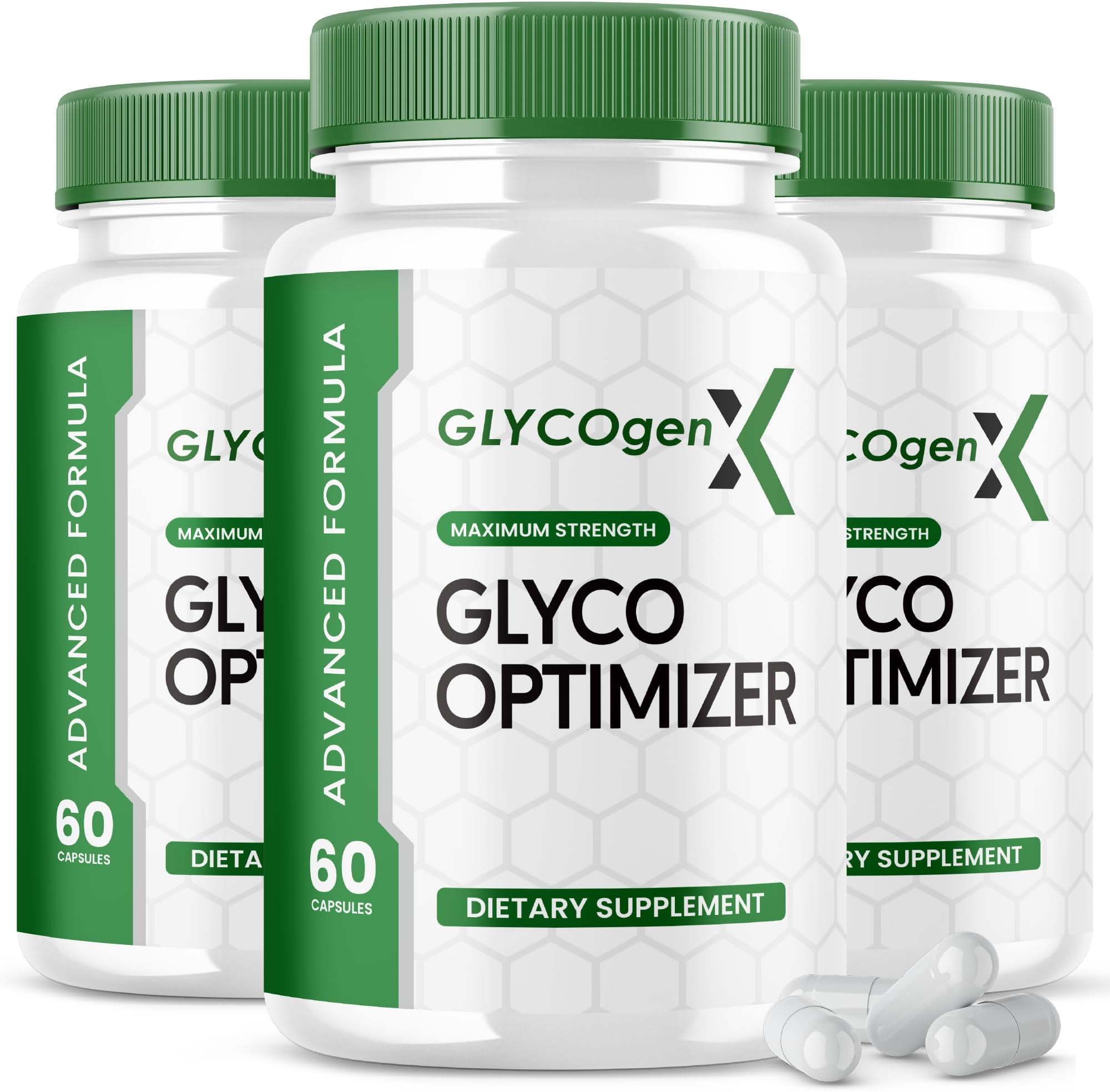 (3 Pack) Glyco Optimizer Glycogen X - Official Formula - GlycoOptimizer Advanced Formula Capsules with Chromium, Cinnamon Bark Glycogenx Supplement Glyco Optimizer Sugar Glycogen Plus (180 Capsules)