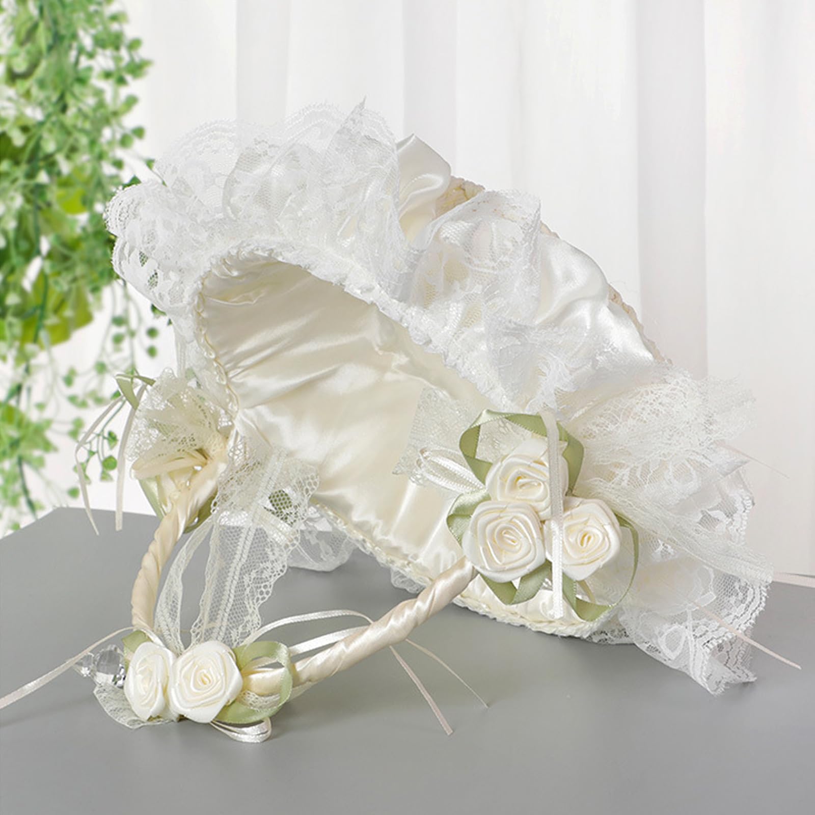 Cestini per Matrimoni, Cesto Matrimonio, Cestini da Matrimonio, Accessorio Indispensabile per i Matrimoni, Ottimo Regalo per Damigelle o Fioristi (Bianco Sporco)
