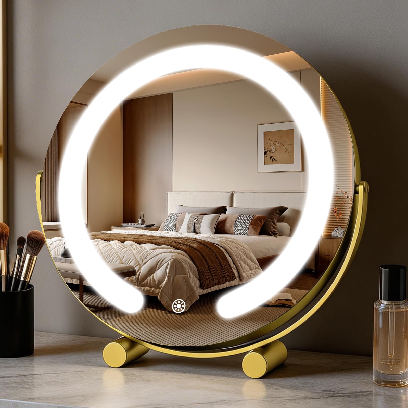 Bearolve 12 Gold Vanity Mirror
