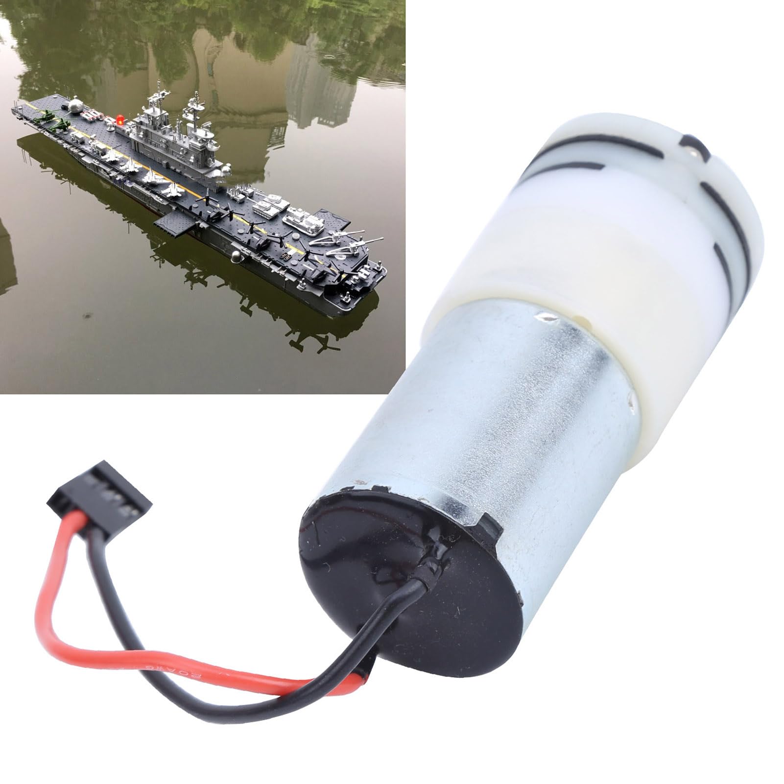 3-6V 370 Pompa di raffreddamento ad acqua con motore RC Boats impermeabile a basso rumore Mini pompa JR Plug