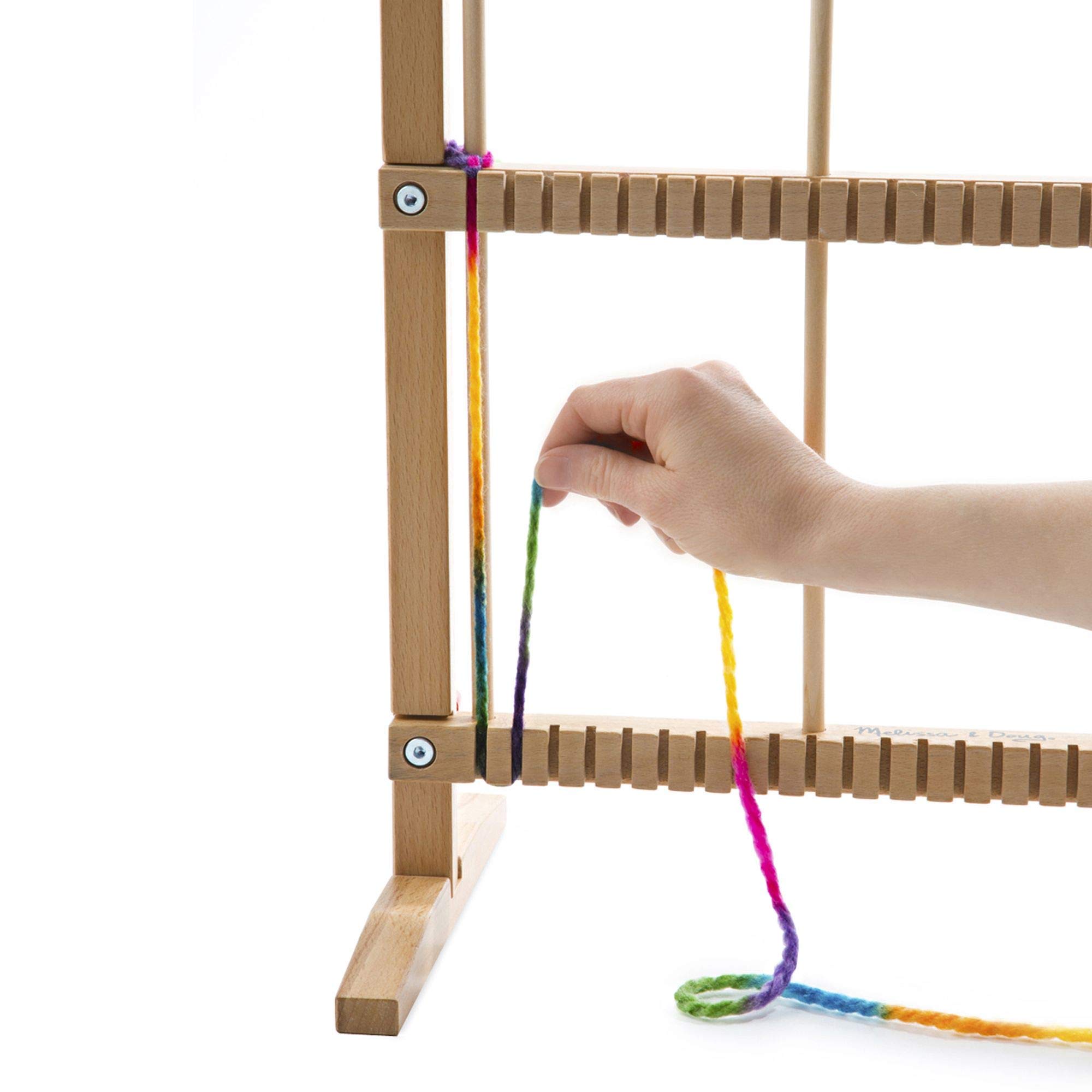 Melissa & Doug Wooden Multi-Craft Weaving Loom: Extra-Large Frame (22.75 x 16.5 inches)