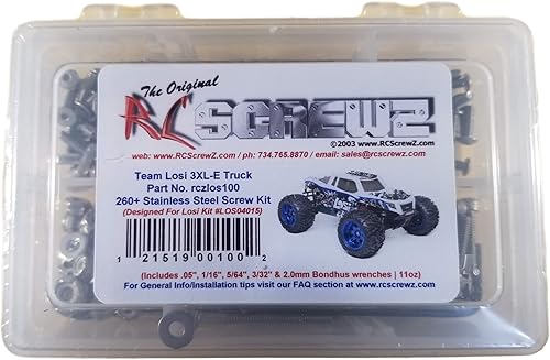 Kit de tornillo de acero inoxidable RCScrewZ Losi LST 3XL-E (LOS04015) 260+ pedazos - los100