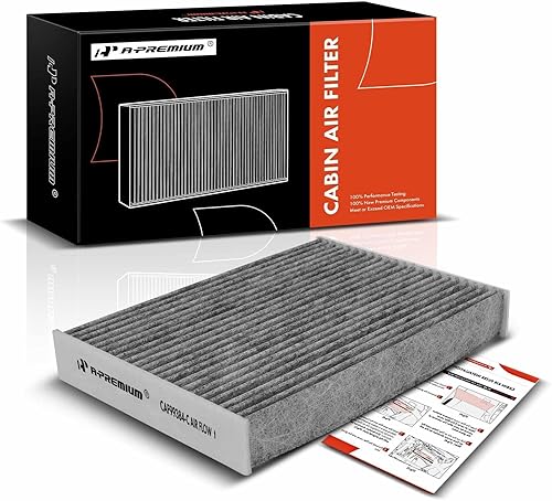 A-Premium Filtro de aire de cabina con carbón activado compatible con Nissan Rogue 2014-2020, Rogue Sport 2017-2022, Qashqai 2017-2022, repuesto #