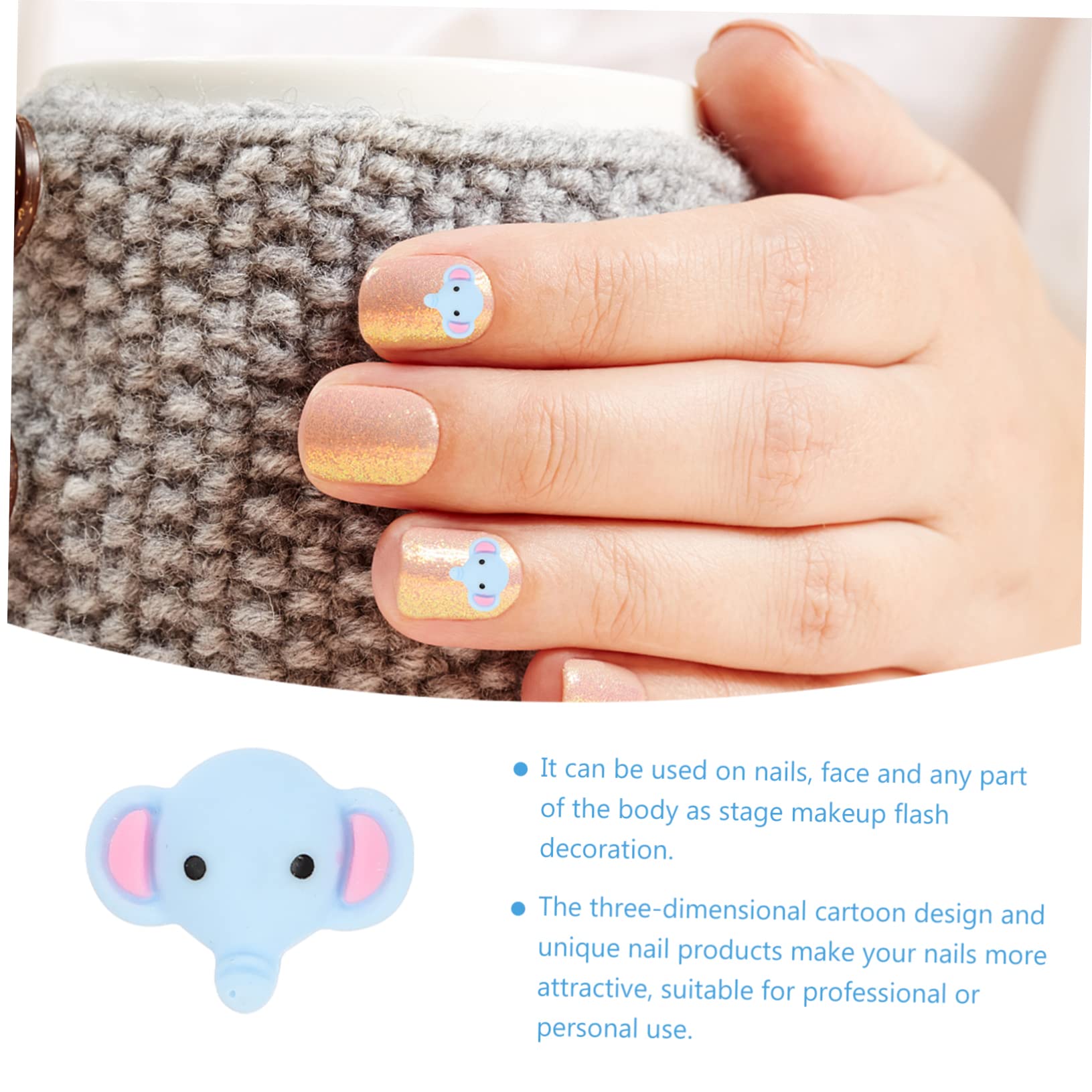 minkissy 10Pcs Cartoon Nail Art Charms Cute Manicure Decorations for Fingernails for Nail Art and Creative Designs