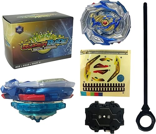 Miniatura 5 de Bey Battle Tops Metal Fusion Burst Gyro con agarre de lanzador 4D (B-154)