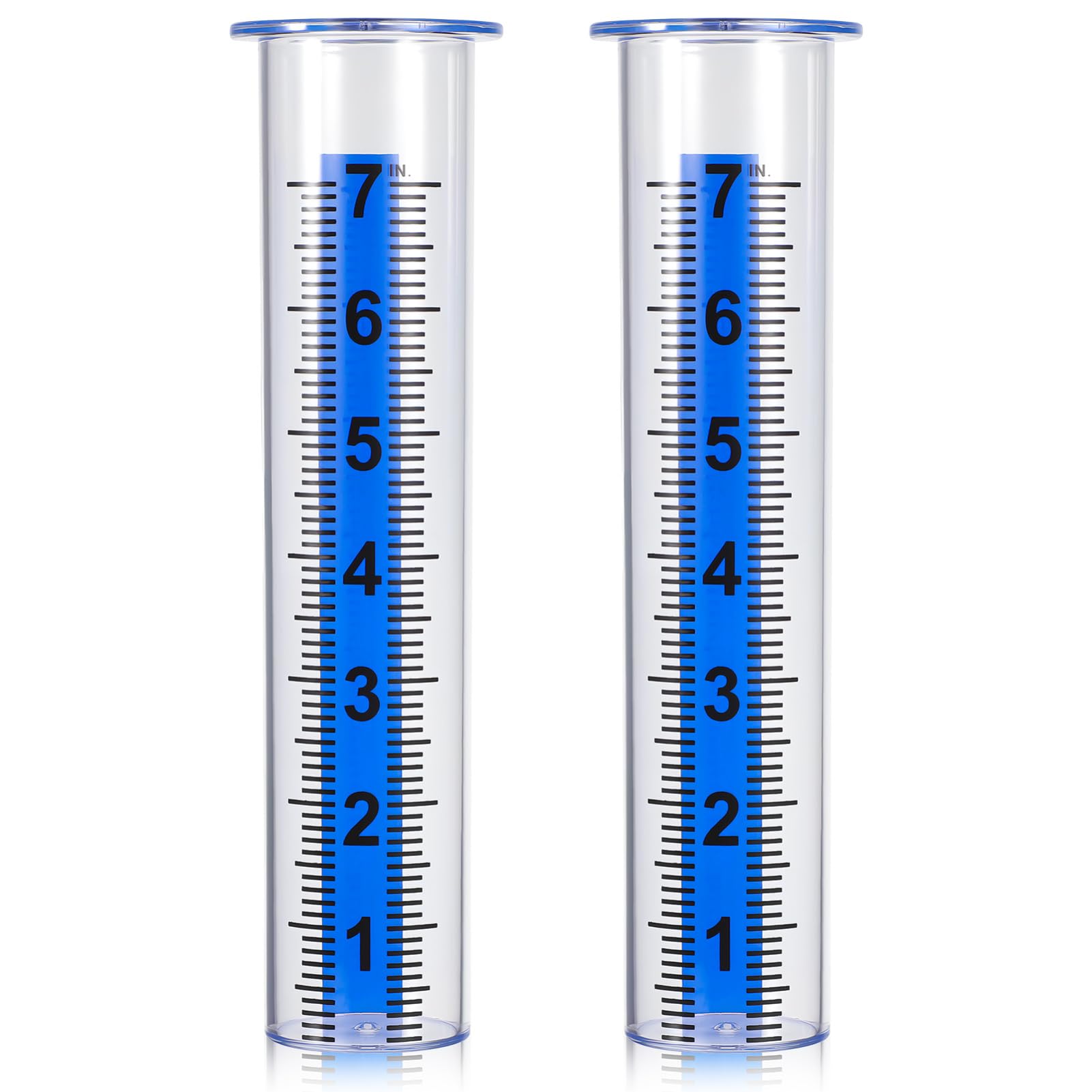 UKCOCO 2 Pcs Rain Gauge Replacement Tubes Outdoor Rain Gauge Tube for Lawn Garden Patio Precise Measurement