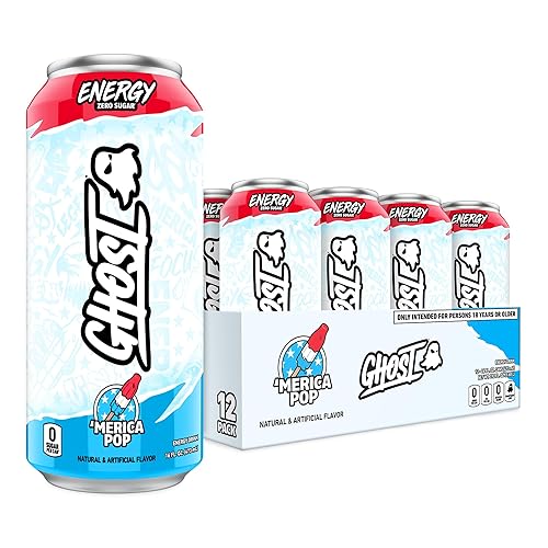 GHOST ENERGY x FAZE CLAN (FAZE POP) - Bebida energética de alto rendimiento, paquete de 12 latas de 16 onzas, energía y enfoque, sin colores
