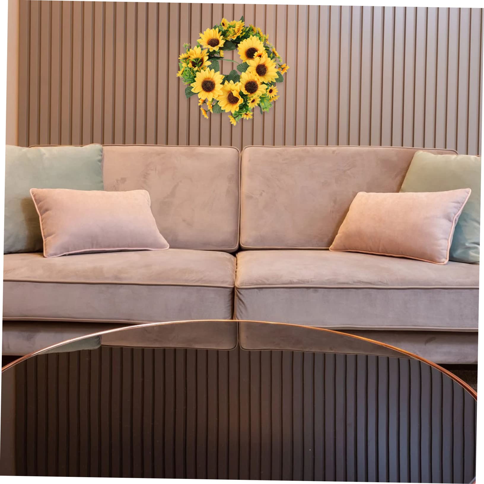 2stücke Künstlicher Sonnenblumenkranz Aus Hochwertigem Material Dekoration Für Frühlings Und Sommerfeste Für Hochzeiten Und Innenräume Pflegeleicht Und Langlebig