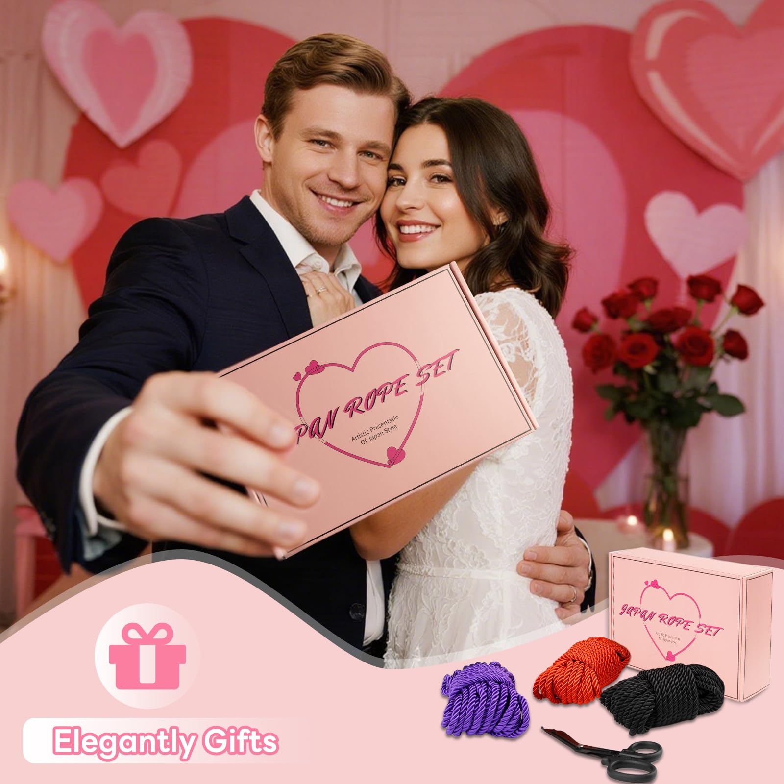 Japanese Rope Kit, Shibari Rope Kit, Bedroom Play for Beginners and Experienced Riggers, Silky Soft Ropes, Perfect for Simple and Complex Knots