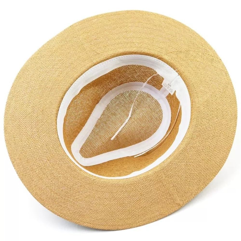 Cappello di Paglia da Uomo Cappello Estivo da Uomo Cappello da Cowboy da Uomo Cappello da Uomo Cappello di Paglia a Tesa Larga Cappello da Sole for Esterno Sub