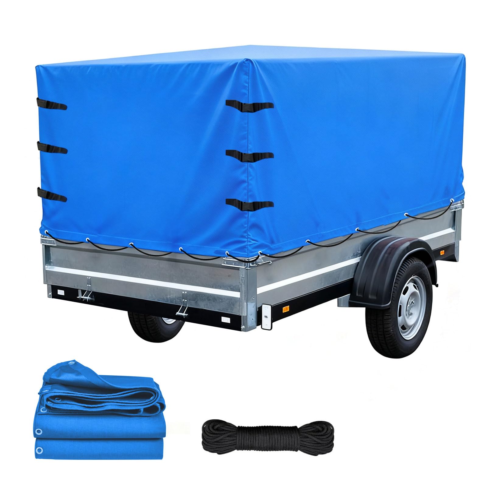 Plandeka do przyczep 600D Oxford wodoodporna 5000 Pa 210×114×90