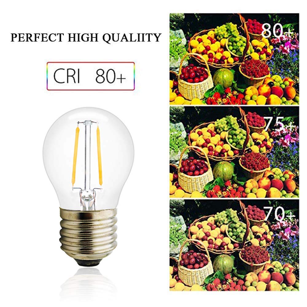 Edison E27 żarówka 2 W, odpowiednik żarówki żarowej 25 W, ciepła biel 2700 K, 180 lumenów, klasyczna dioda LED, niezmienna, zestaw 20 szt