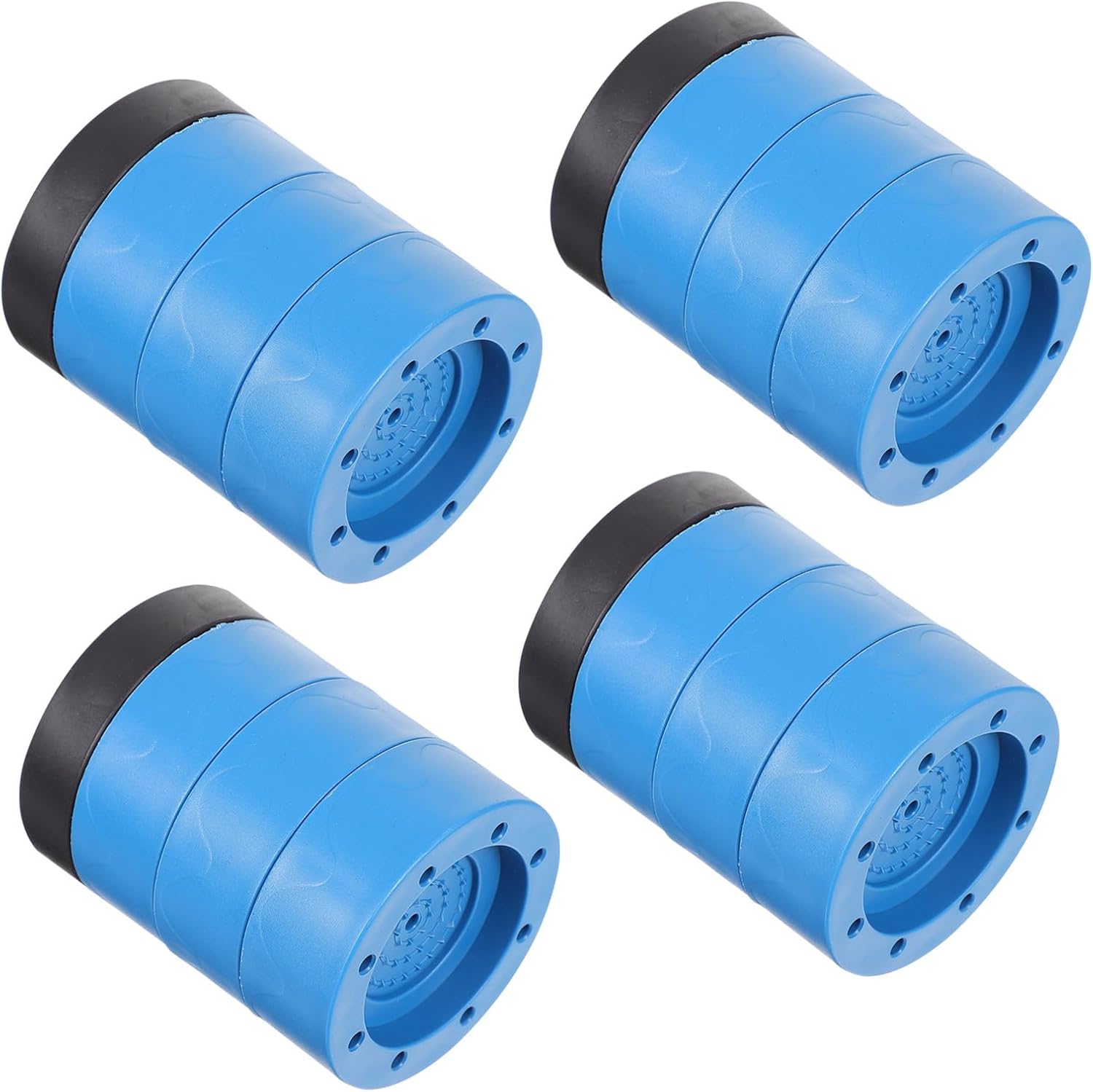 Operitacx 4pcs Anti-Vibration Washing Machine Pads with Anti-Slip Furniture Cushion, 8.5cm Blue Shockproof Appliance Foot Pads for Home Laundry and Refrigerator Base