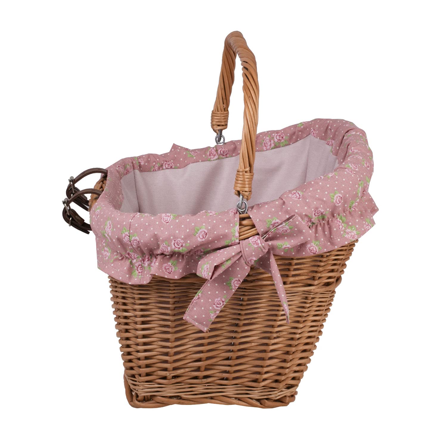Panier de Bicyclette, vélo rétro en Osier avec poignée de Transport, Panier des Courses, Panier vélo