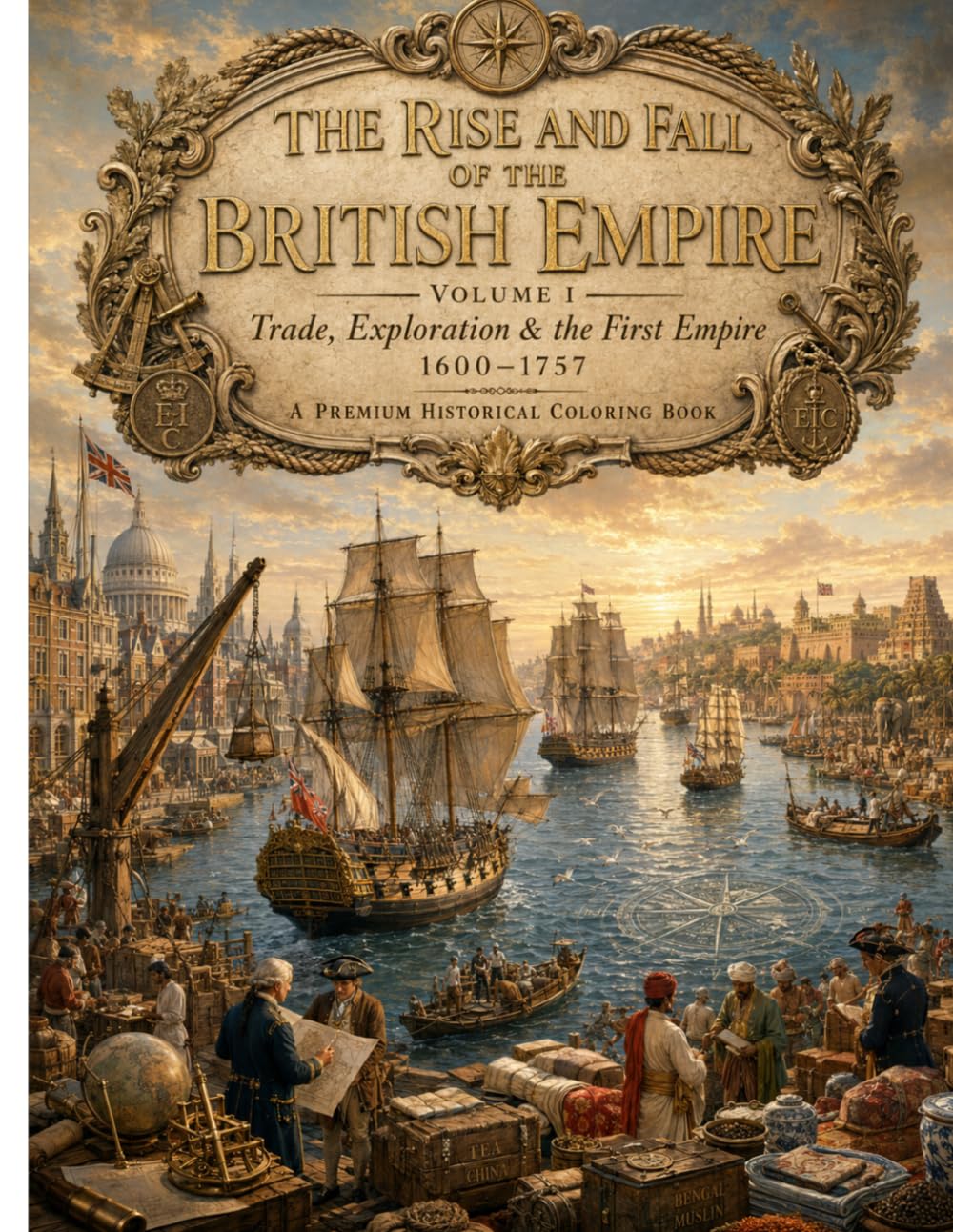 The Rise and Fall of the British Empire: Volume I Trade, Exploration & the First Empire (1600–1757): A Premium Historical Coloring Book with 64 ... - A Premium Historical Coloring Book Series)
