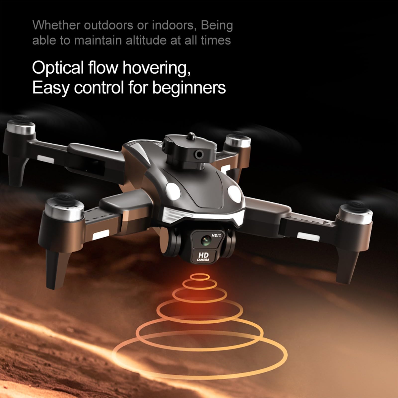 Drone con motore senza spazzole, fotocamera 1080P, quadricottero RC FPV WIFI 2.4G - modalità senza testa, seguimi, mantenimento 'altitudine, ribaltamenti a 360°, evitamento degli ostacoli, obiettivo g