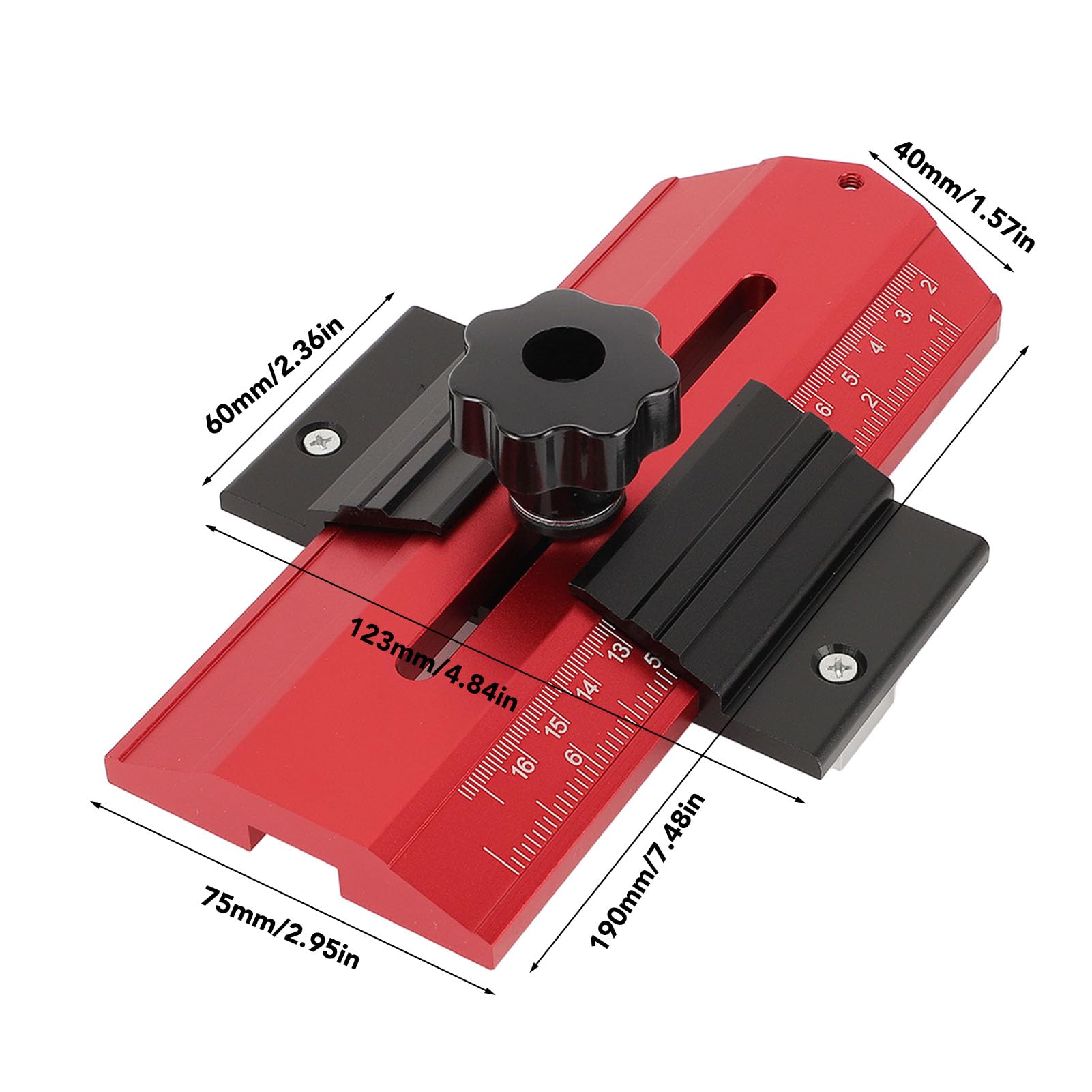Guida professionale per seghe sottili per da tavolo Strumento preciso per strappi sottili Progetti di lavorazione del legno Carpentieri Accessorio leggero durevole in acci (Rossa)