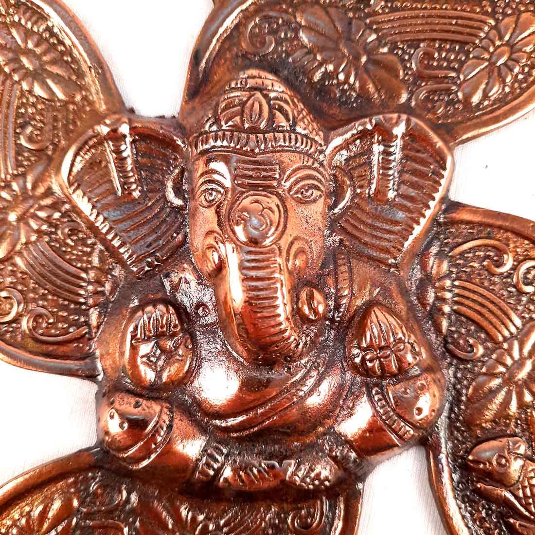 Apka Mart The Online Shop Religious Lord Ganesh on Swastik Wall Hanging, 7 Inch, Bronze 1