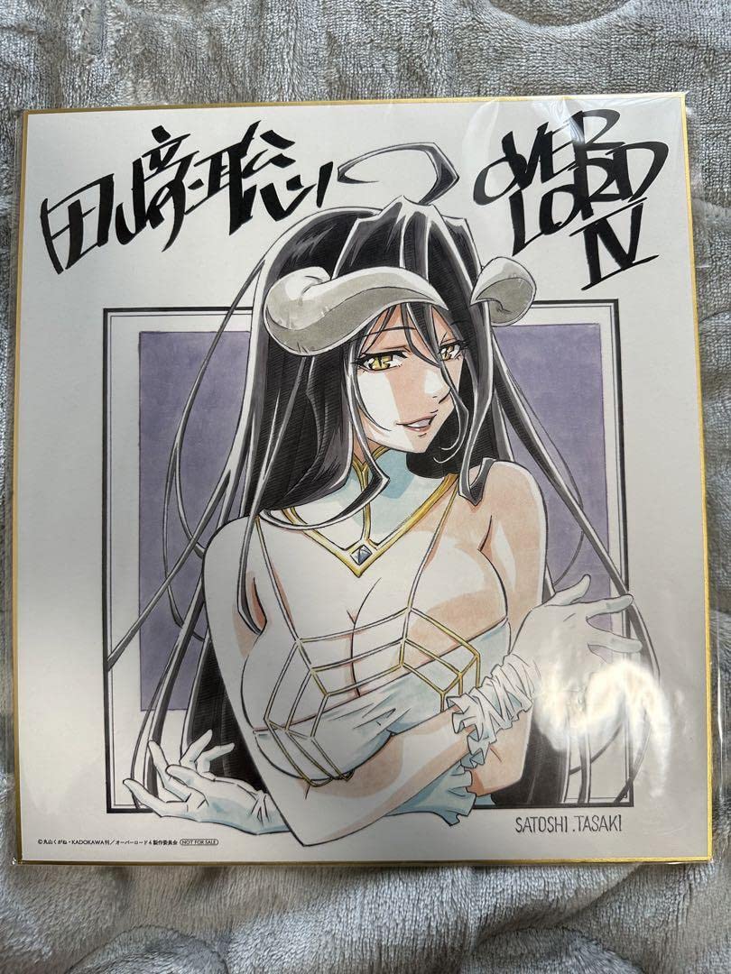 オーバーロード　アインズ　アルベド　色紙 新品 オーバーロード オバロ 色紙 原作絵 アルベド アインズ