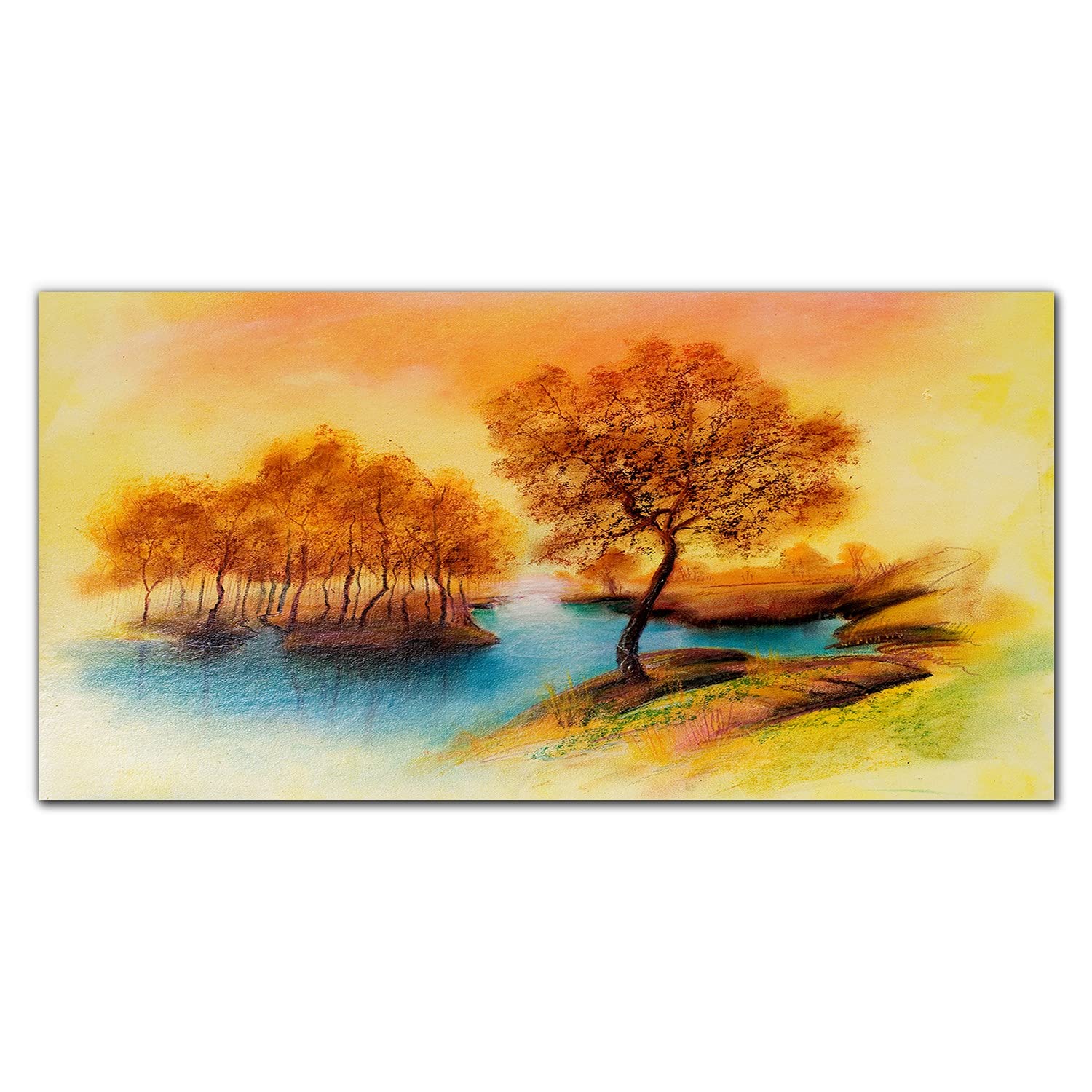 Crédence de cuisine adhésive dosseret verre trempé 120x60cm automne